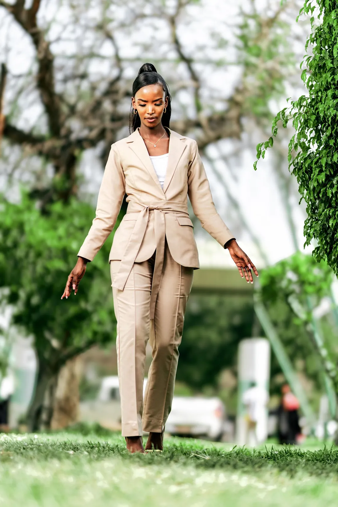 Blazer y Pantalón Camel